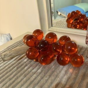 A set of two Orange Lucite Grapes